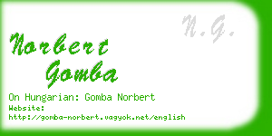 norbert gomba business card